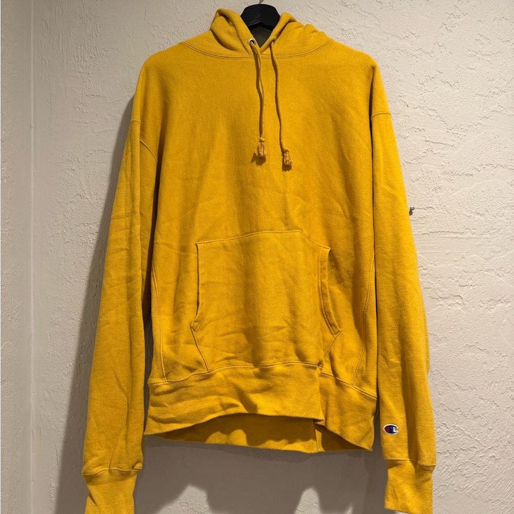 Champion Men's Reverse Weave Mustard Hoodie